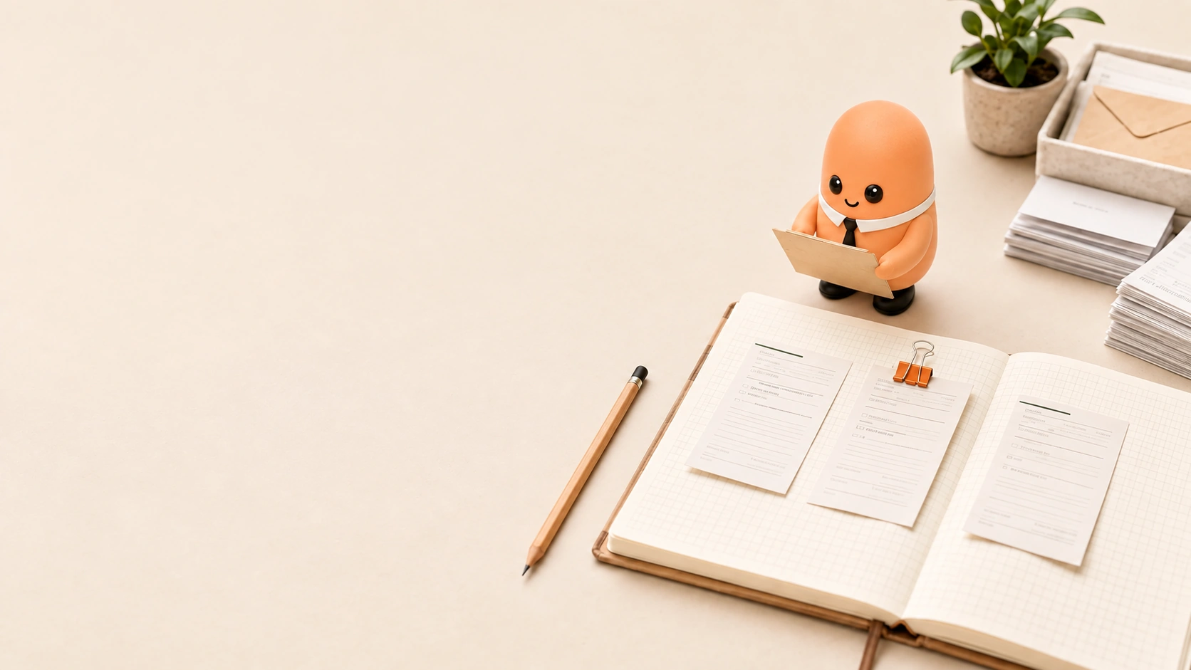 Bob choosing one task at a worktable